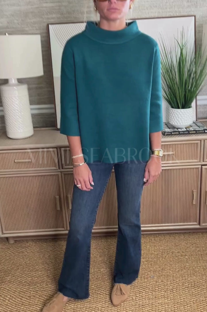 Hillcrest sweater, teal green