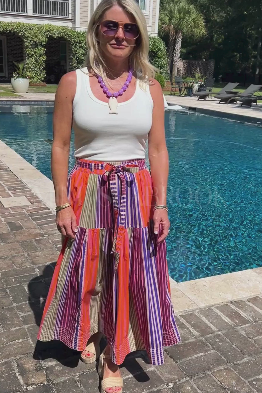 Ginny Skirt, Wolcott Multi by Oliphant