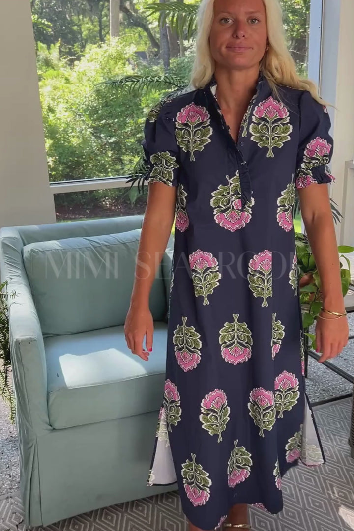Delta dress, navy