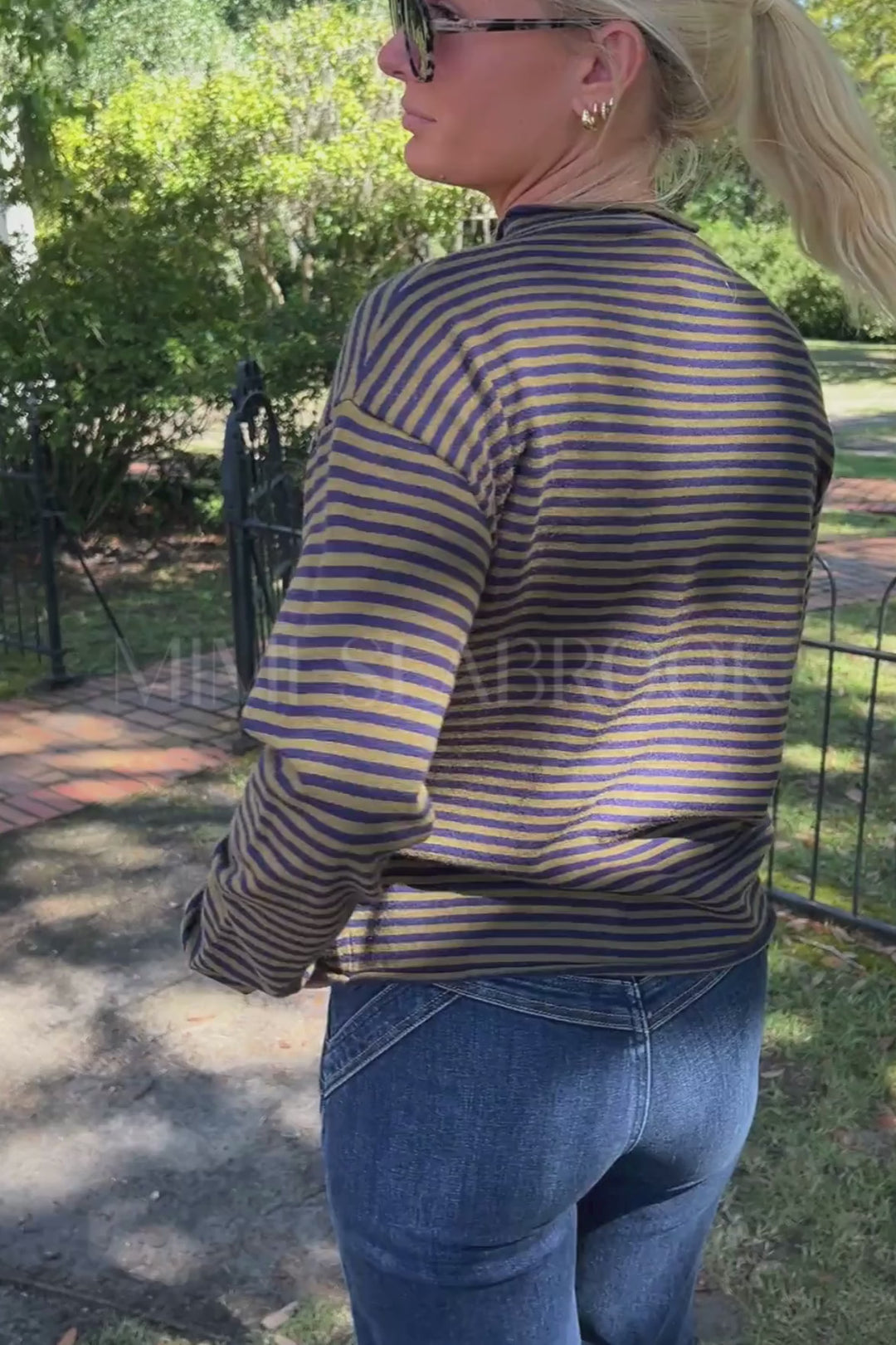 Rawson sweater, olive/navy