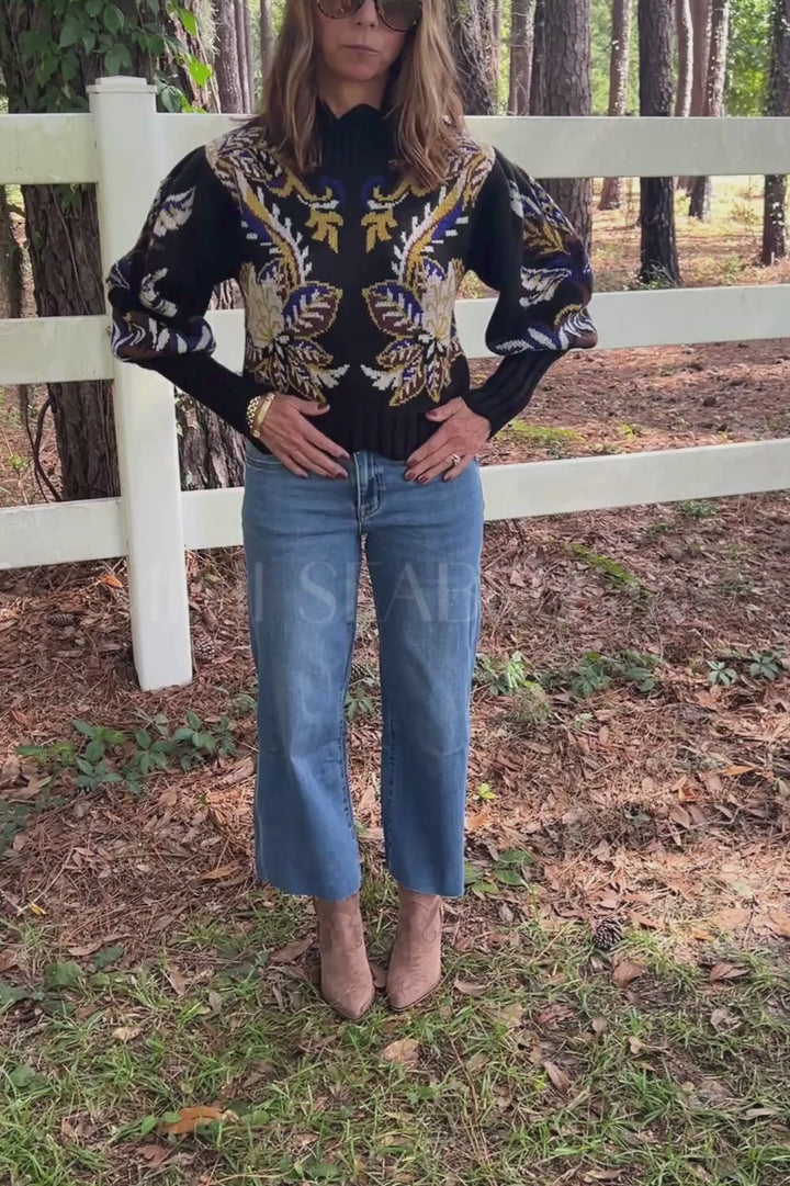 Arabesque Paradise Knit Sweater by Farm Rio