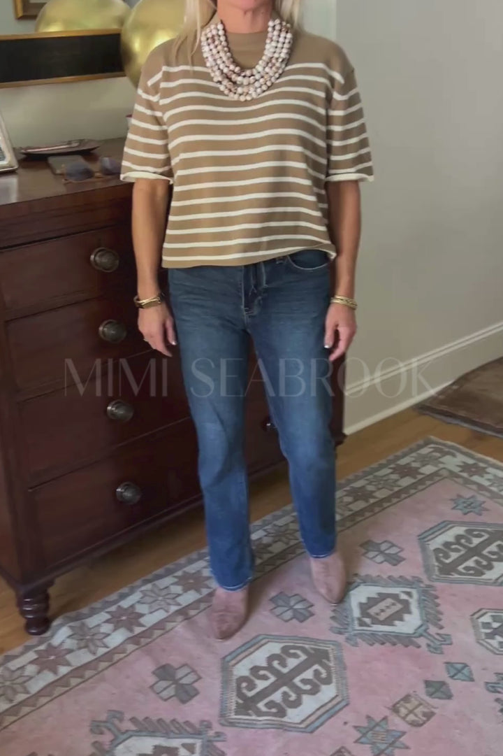 Alston top, mocha cream