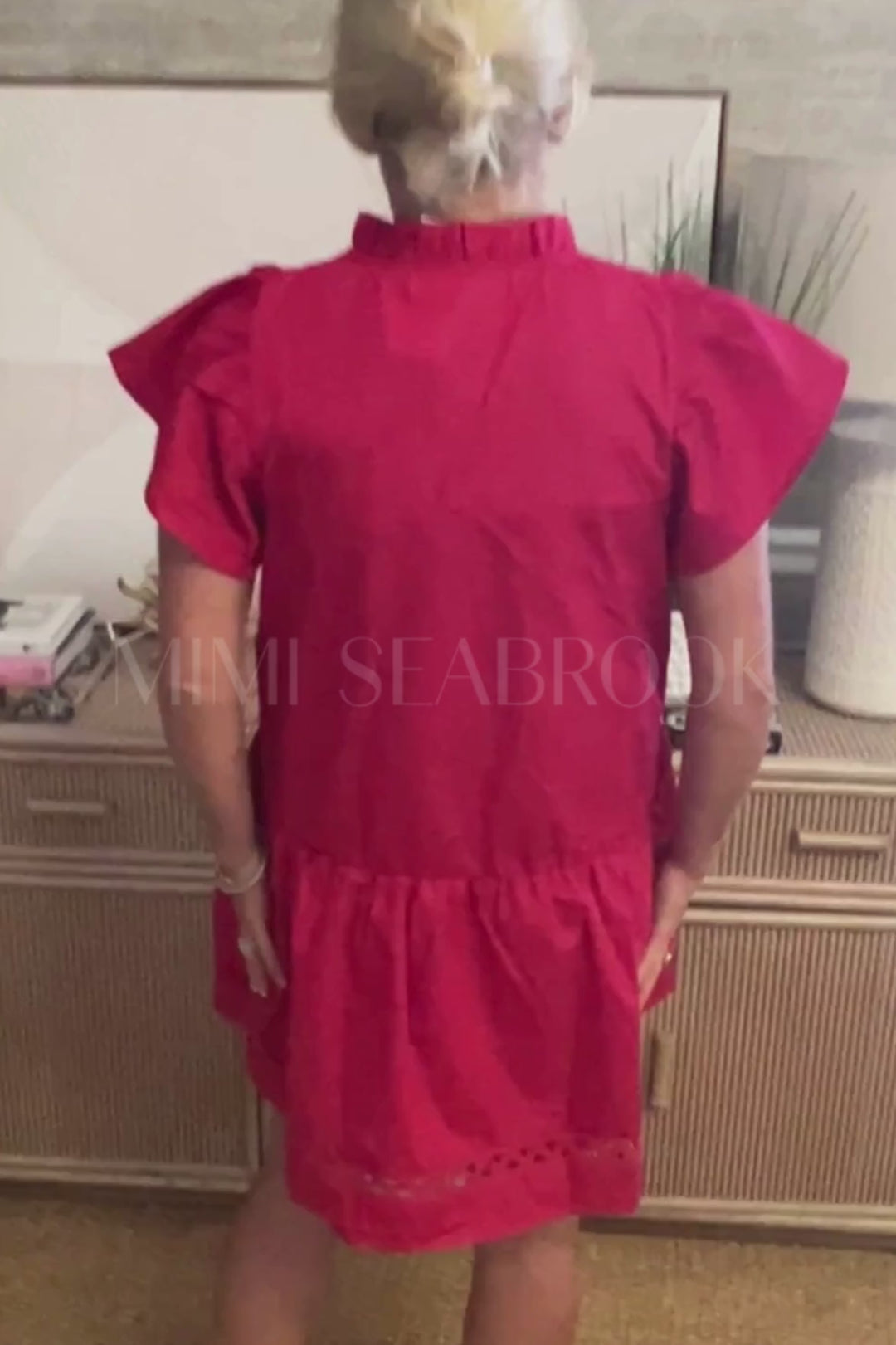 Nell dress, red