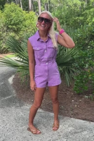 Peyton romper, purple