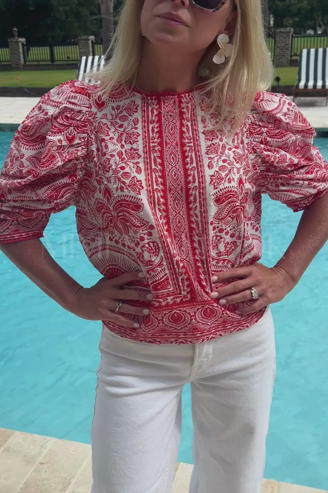 River Ride Red Blouse by Farm Rio