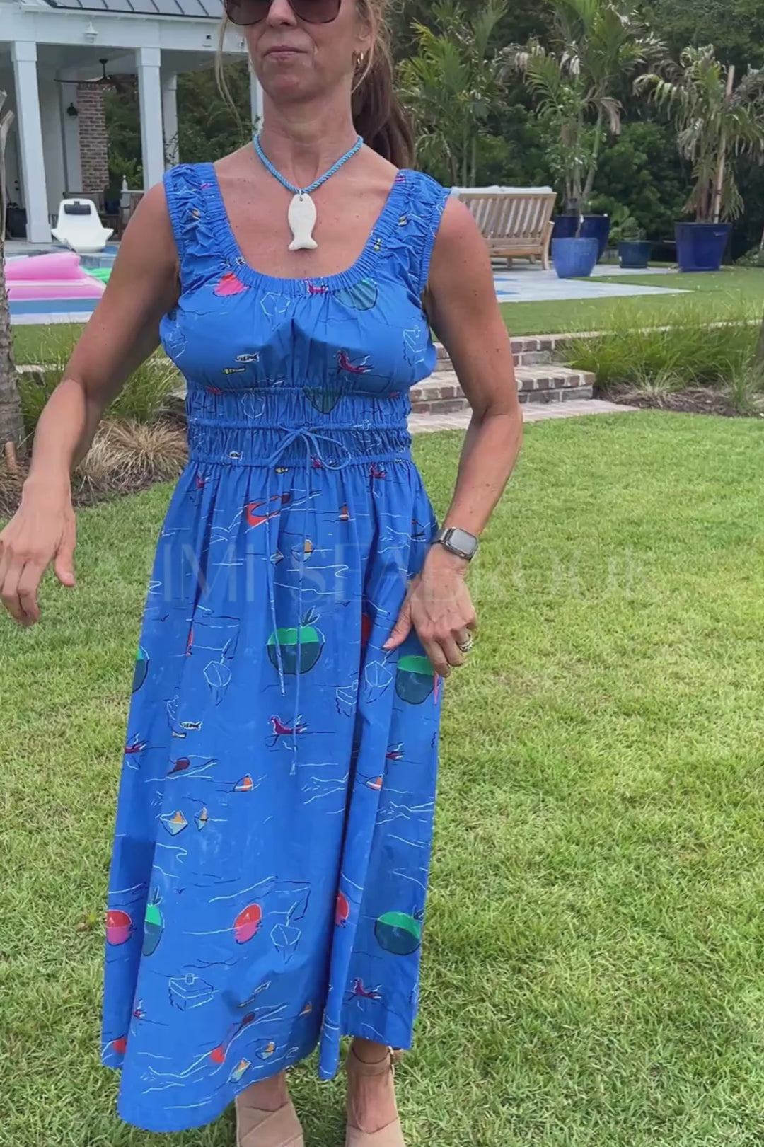 Harper Dress, Dip Blue by Oliphant