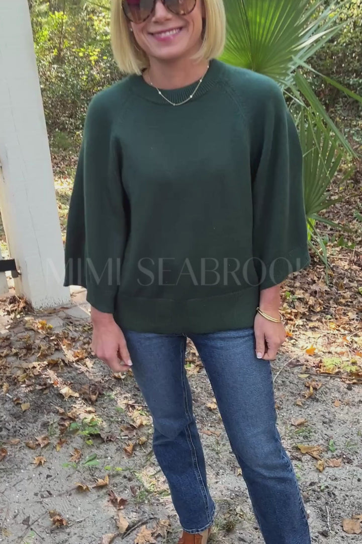 Fresno sweater, hunter green