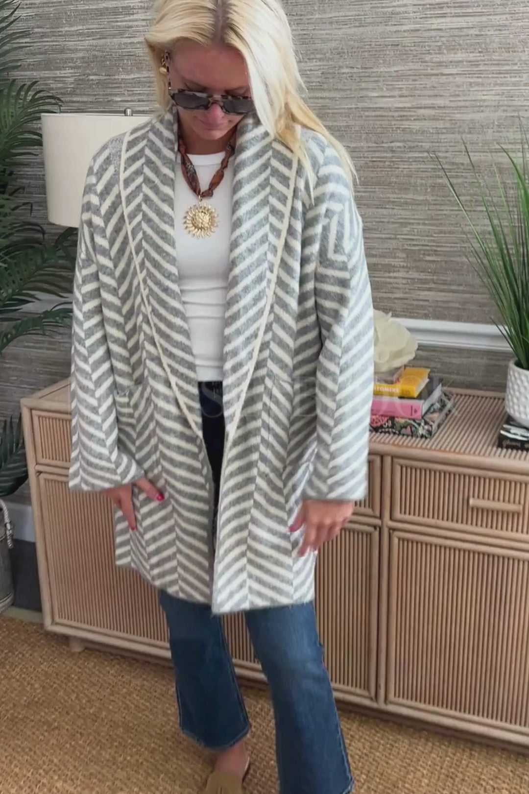 Kerry Cardigan Sweater, heather grey