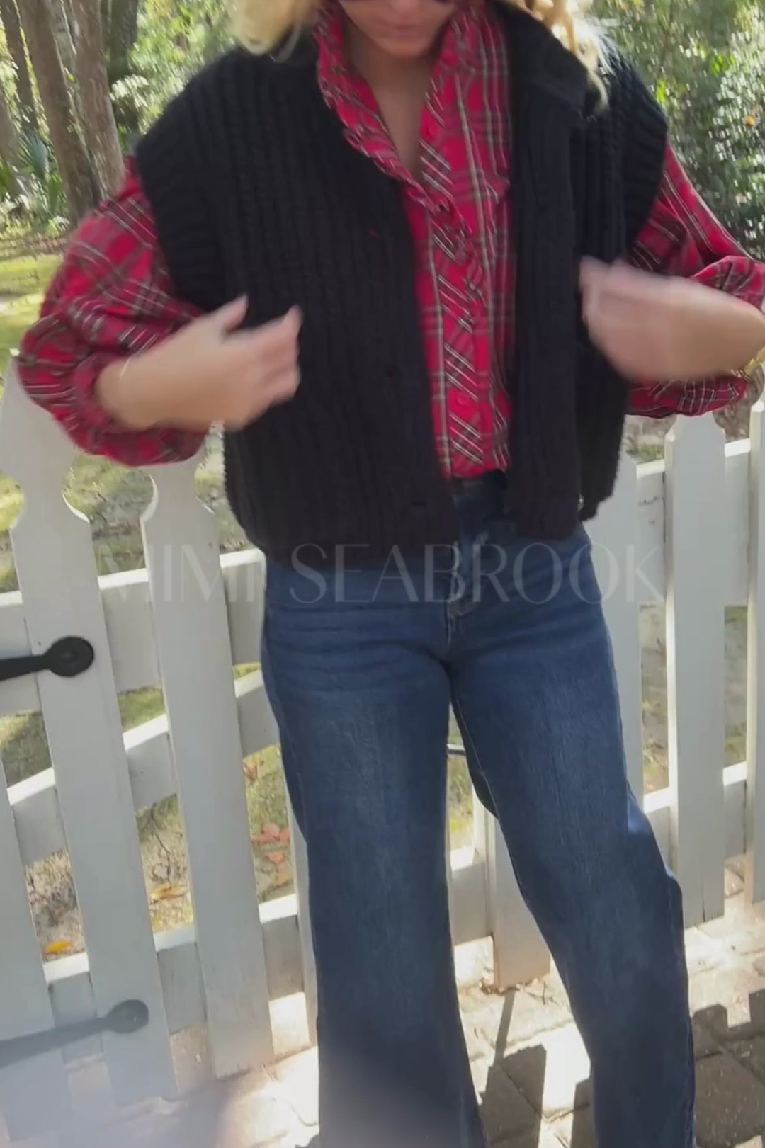 Maxine sweater vest, black