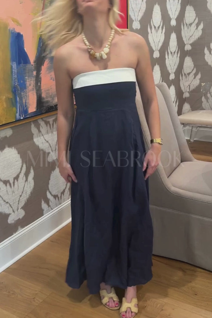 Alora Linen Maxi Dress by Lusana