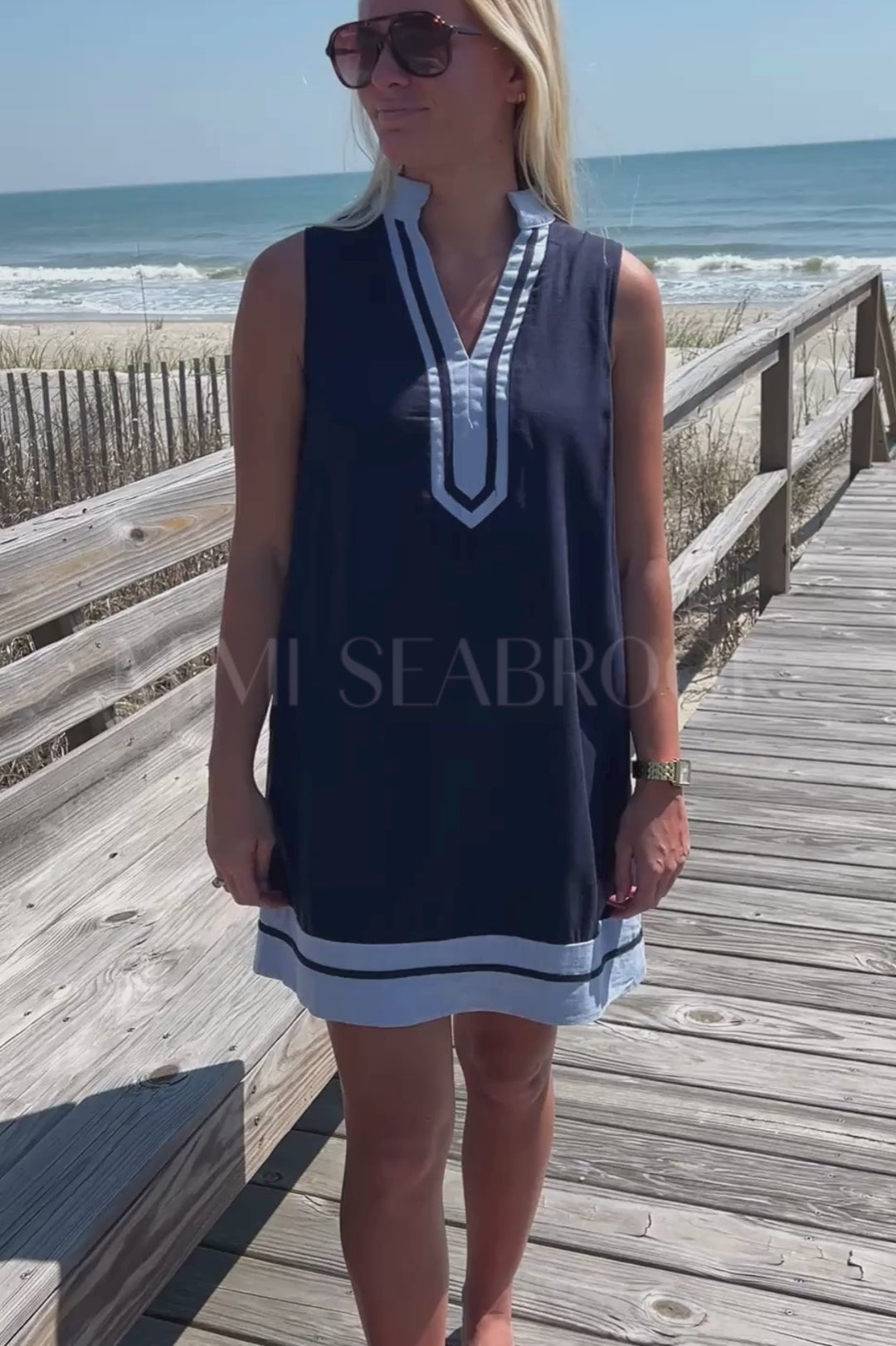 Aiken dress, navy
