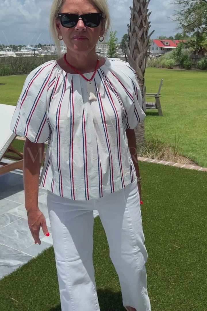 Denny top, white