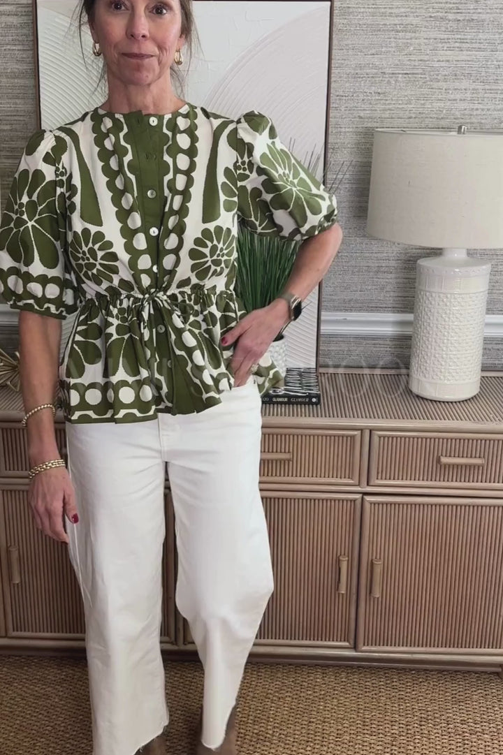 Palermo Green Blouse by Farm Rio