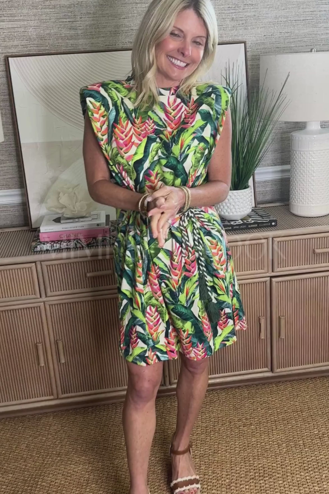 Heli Leaves Pearl TShirt Jersey Mini Dress by Farm Rio
