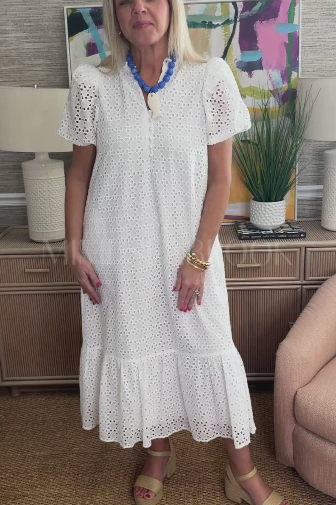 Parish dress, off white