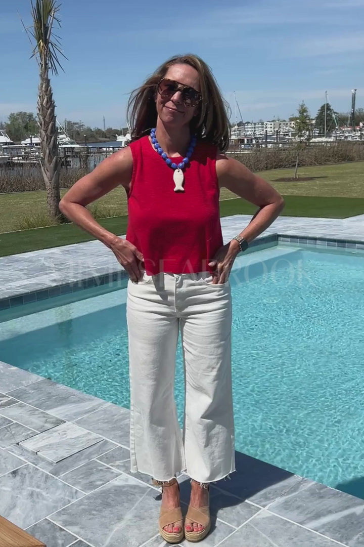 Mavis top, red