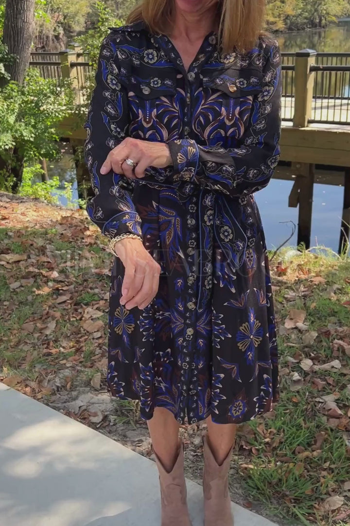 Arabesque Mix Scarves Midi Dress by Farm Rio