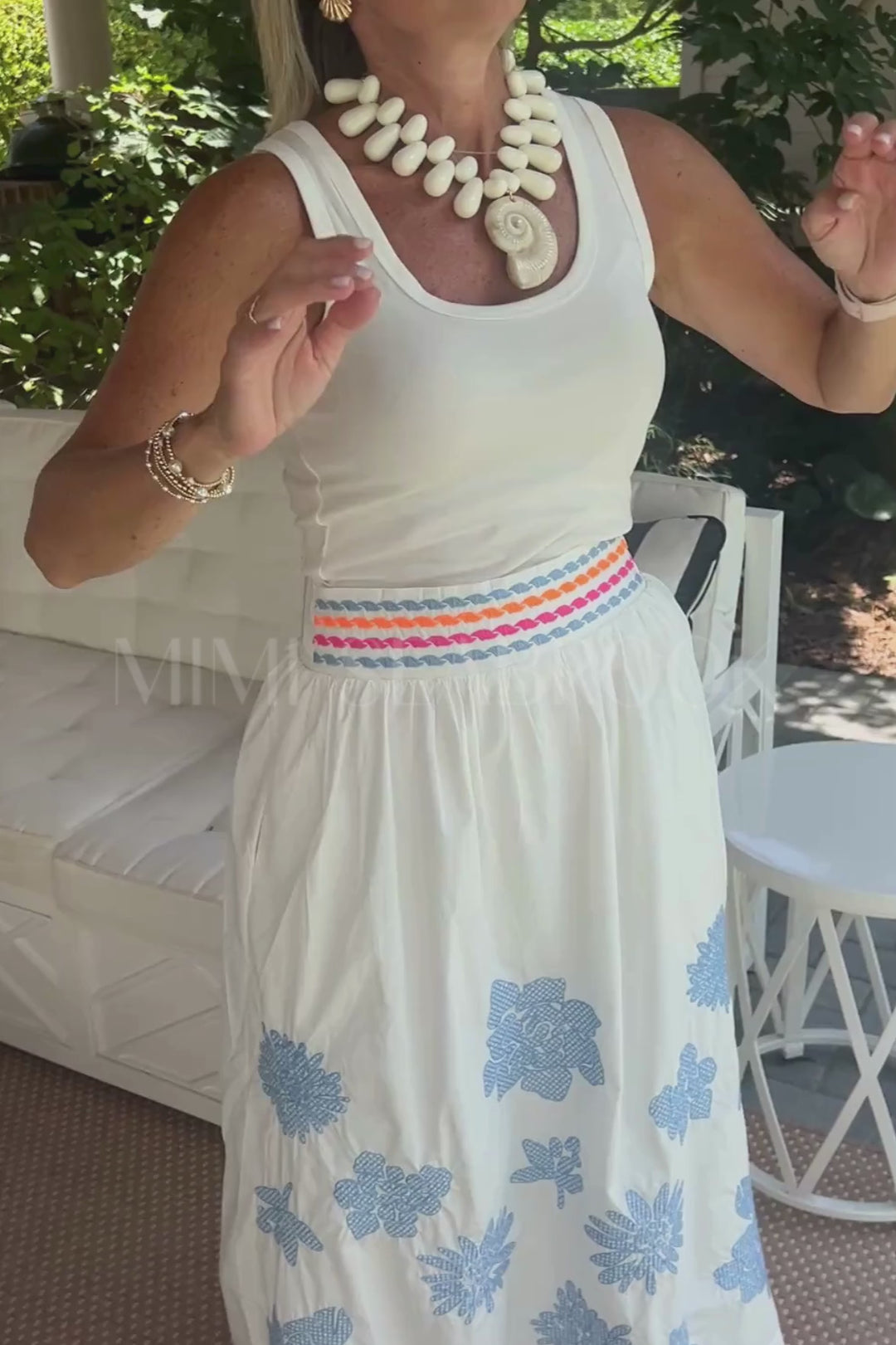 Earle skirt, white