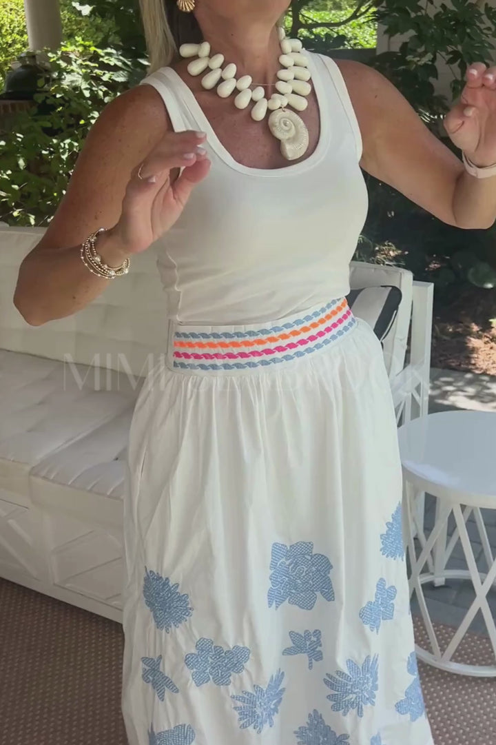 Earle skirt, white