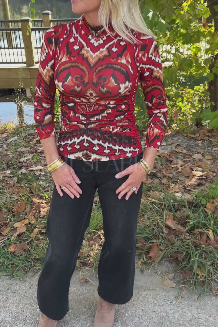 Ainika Pineapple Ikat Blouse by Farm Rio