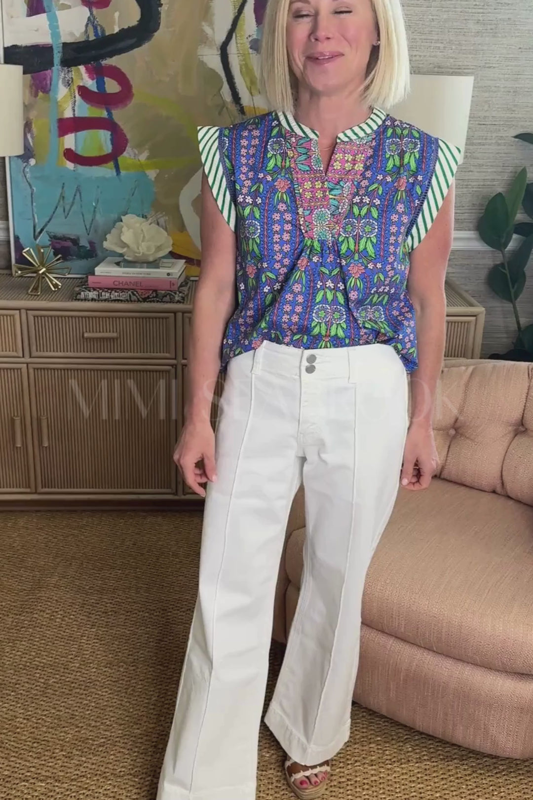 Kaomi jeans, white