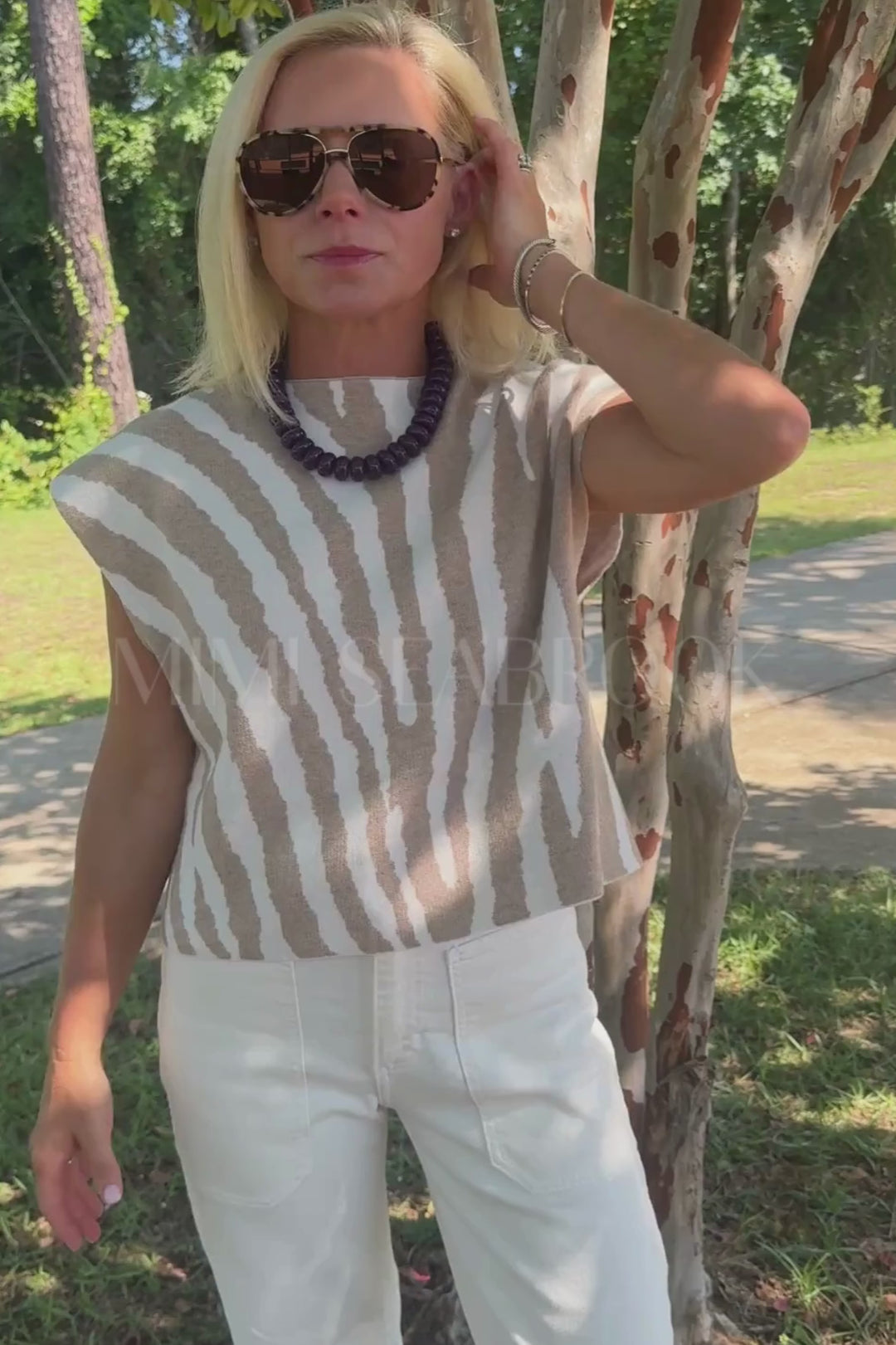 Hannah sweater top, ivory