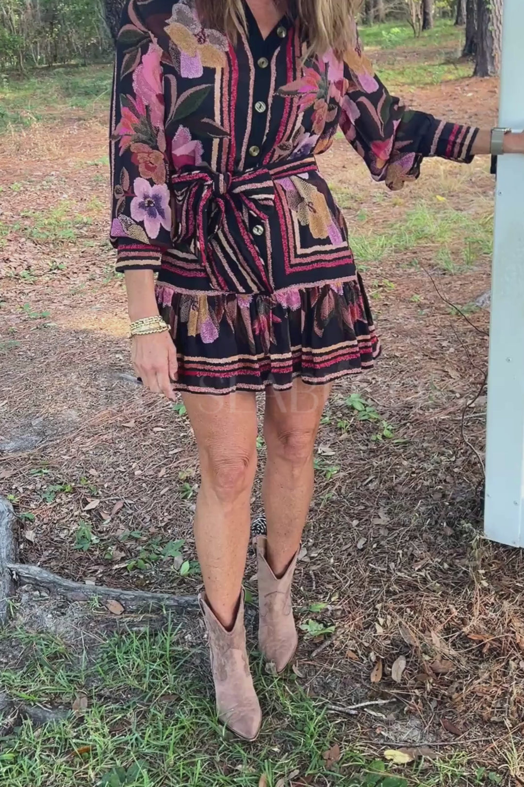 Chenille Flowers Mini Dress by Farm Rio