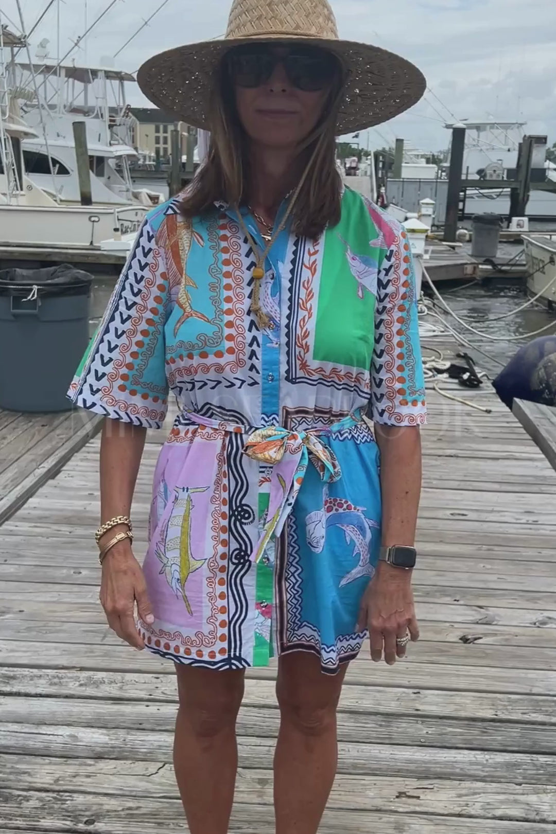 Bimini Dress by King + Pitt, conch republic print (pre-order)