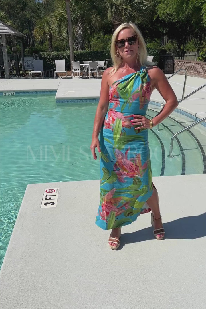 Lily Bloom Blue Midi Dress by Farm Rio