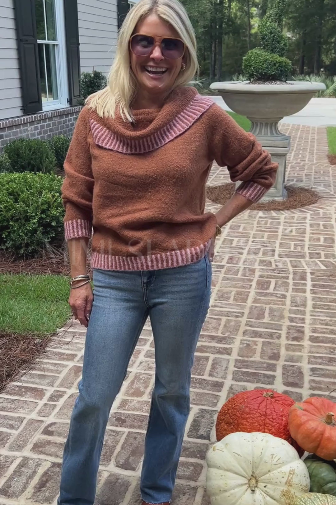 Kerley sweater, caramel pink