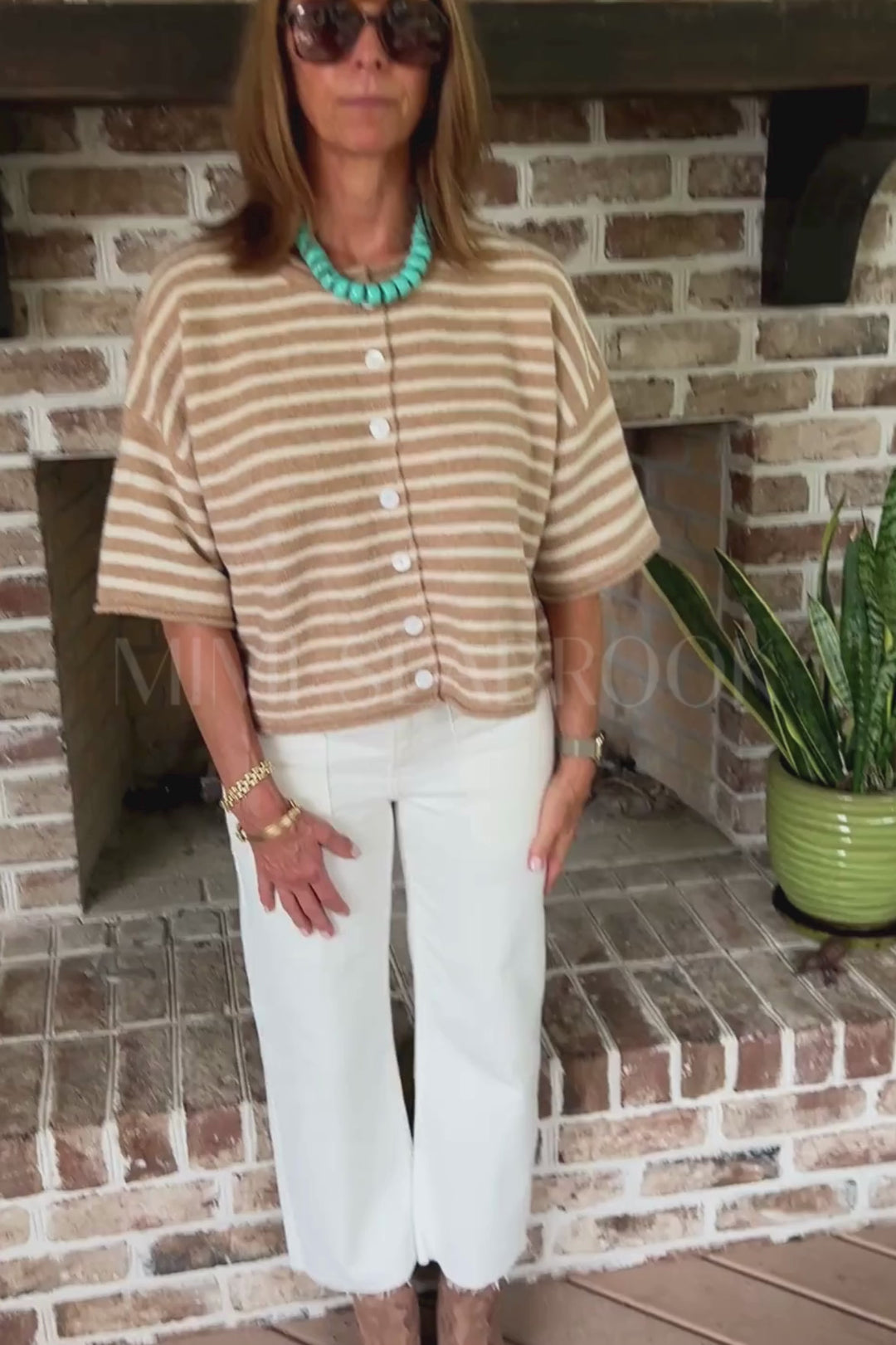 Millard sweater top, sand