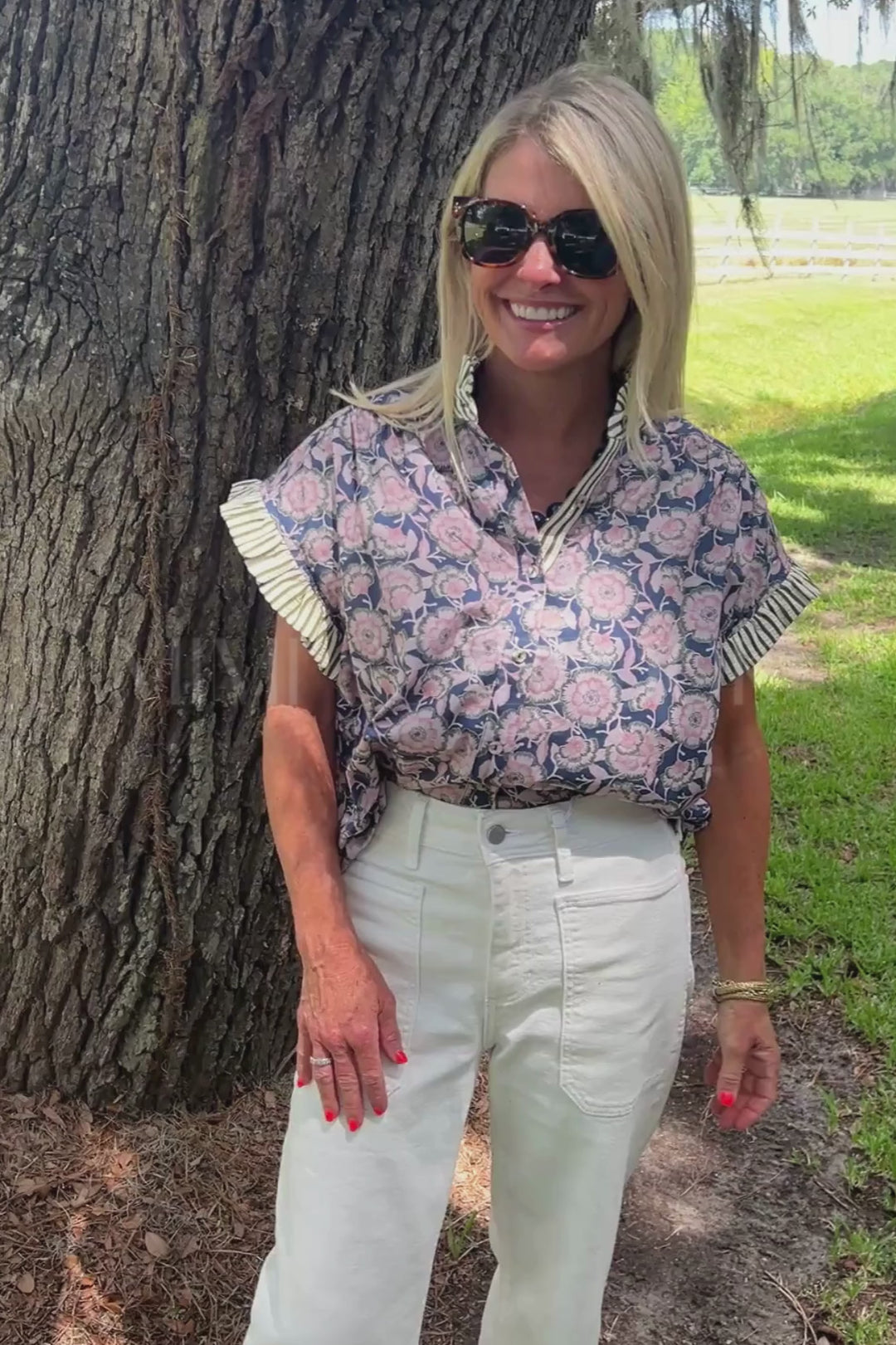 Newell top, navy