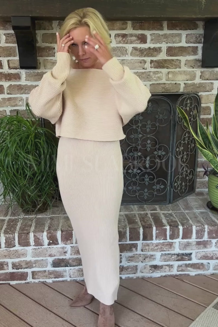 Hollett skirt set, taupe