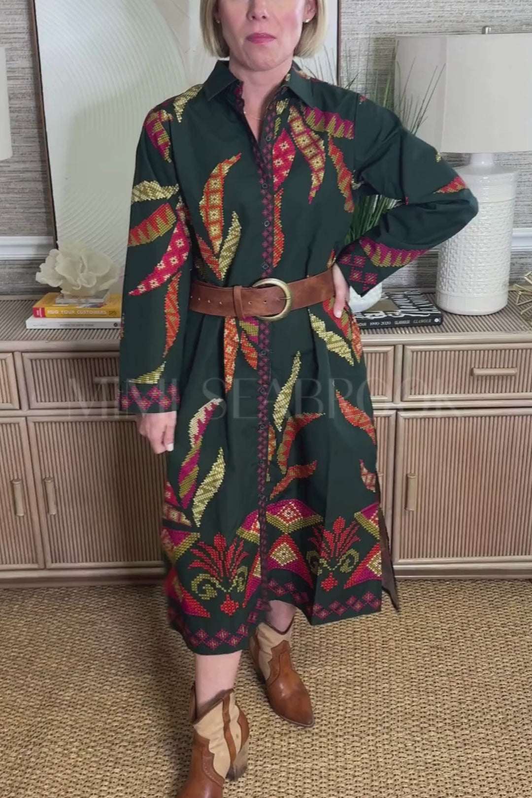 Haiden Dress, Forest Print