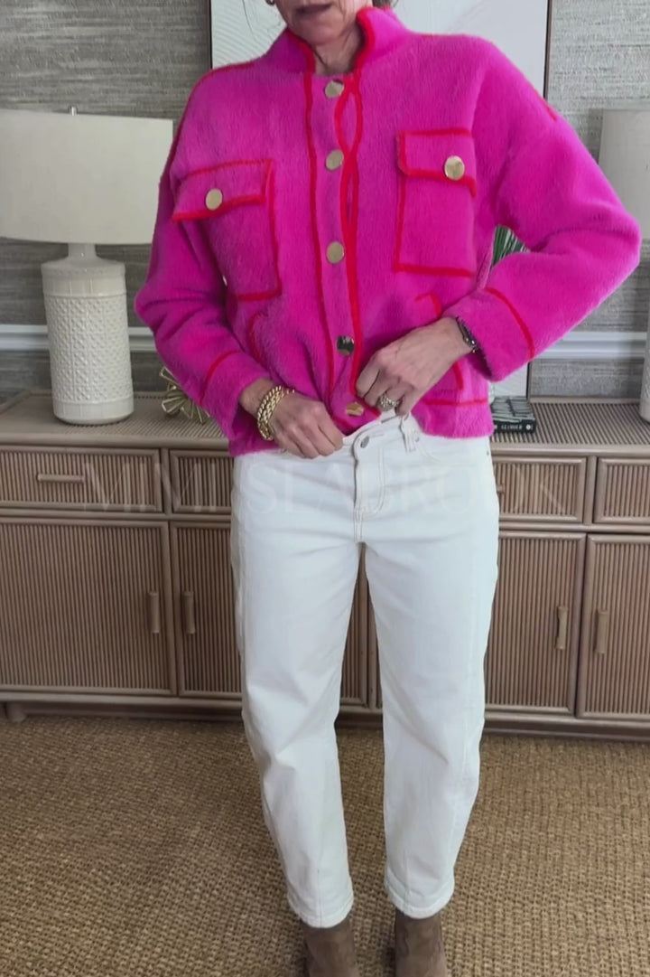 Cherish barrel jeans, cream