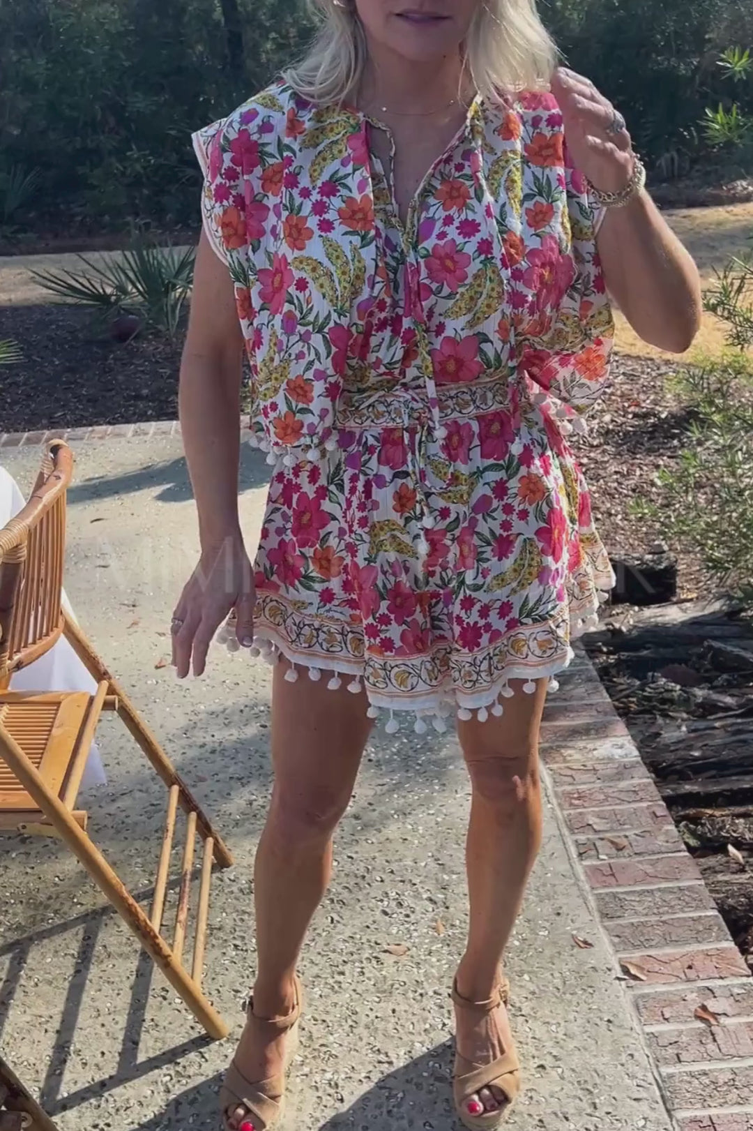 Banana Flowers Shorts by Farm Rio