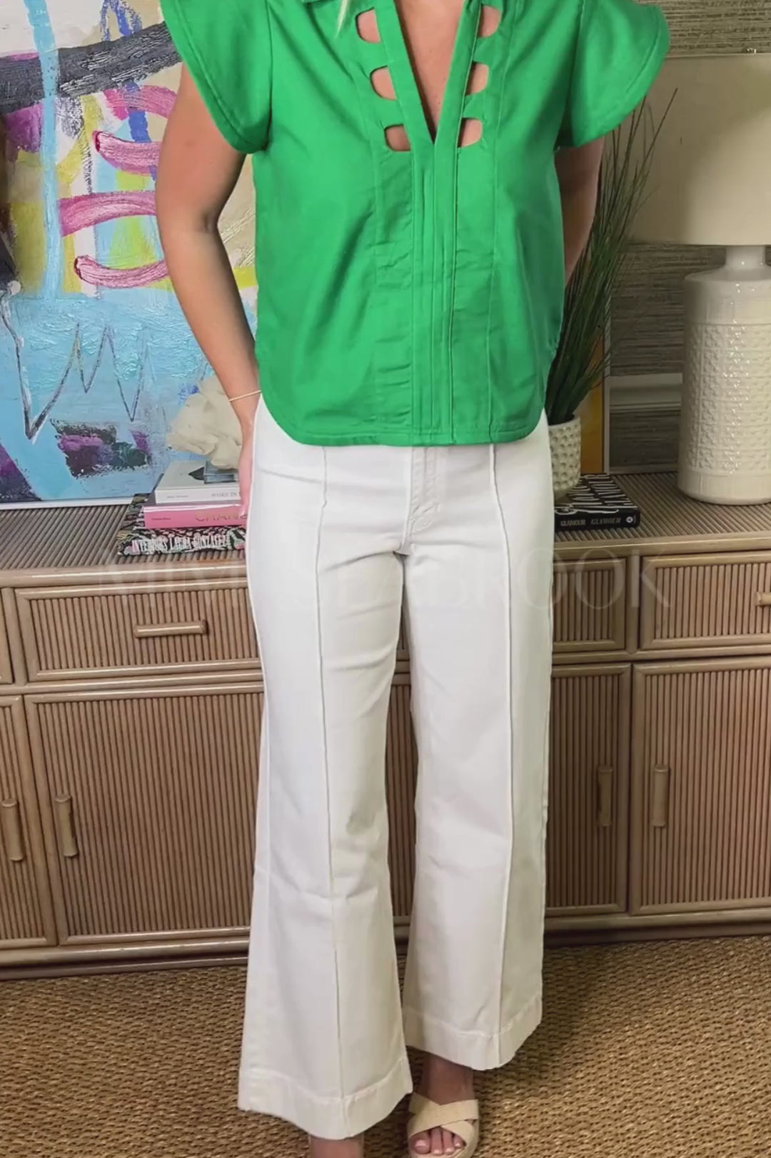 Kaomi jeans, white