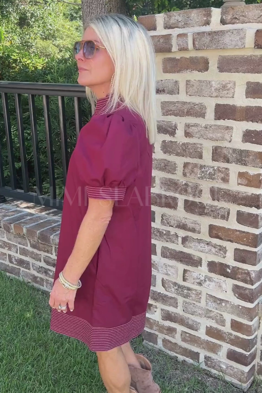 Rosalee dress, burgundy