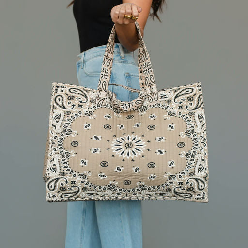 Bandana Tote, tan