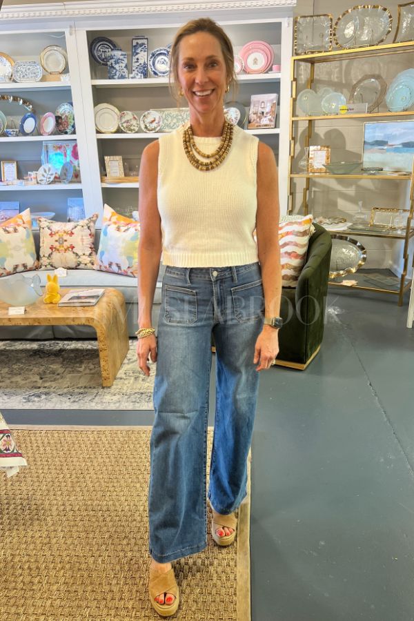 Reina jeans, medium denim